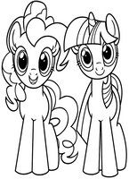 jednorożec Twilight Sparkle i Pinkie Pie kolorowanki my little pony dla dziewczynek nr 7